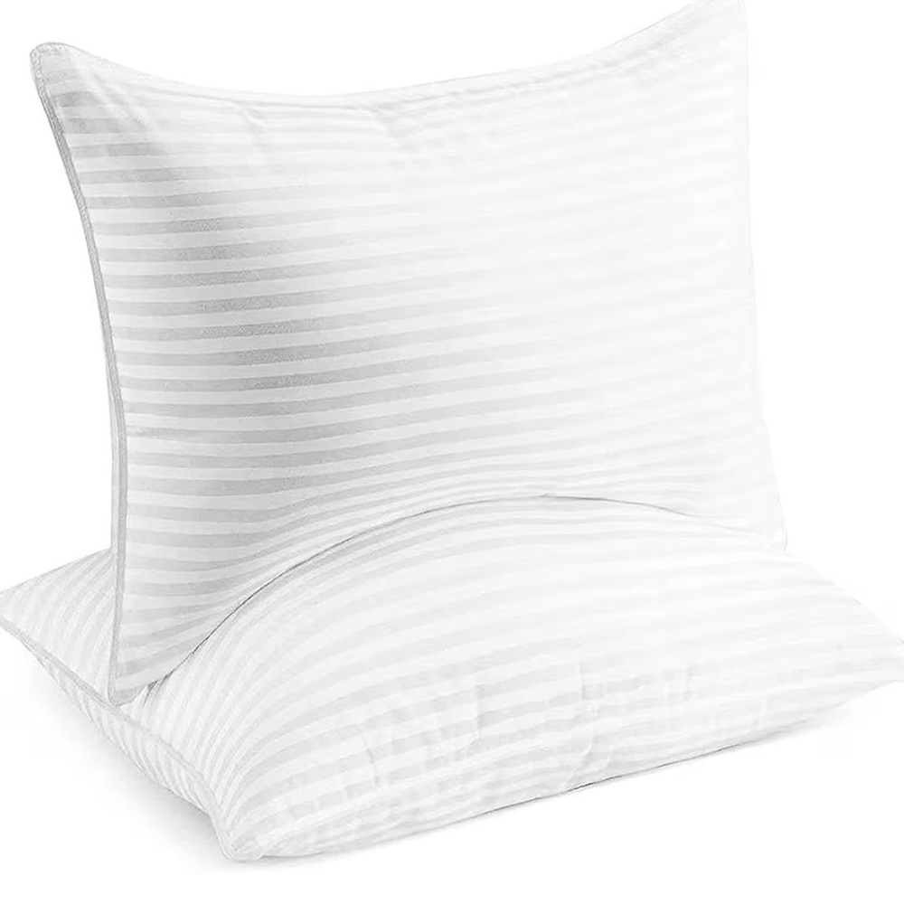 NWT Pair Hotel Collection Striped White Pillow - Picture 8 of 9